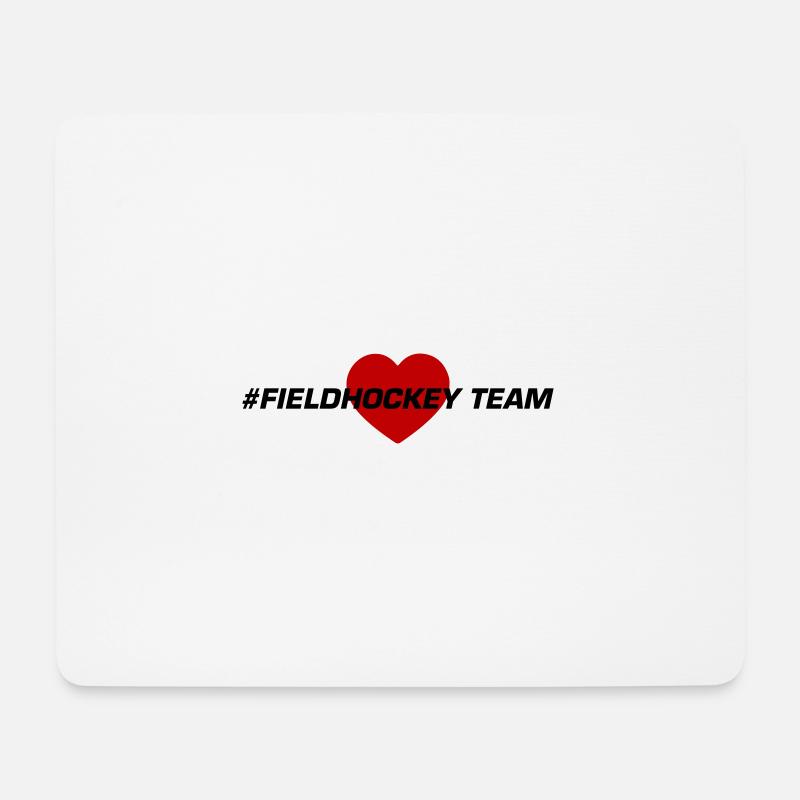 fieldhockey team herz - Mousepad (Querformat) - Weiß