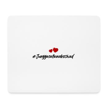 Enterrement de vie de garçon coeur - Tapis de souris (format paysage) - blanc - Devant