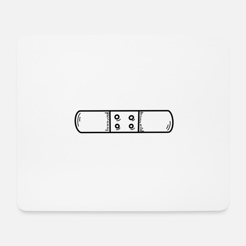 Pflaster minimalistisch - Mousepad (Querformat) - Weiß