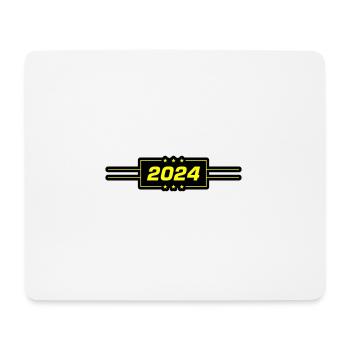 2024 Jahr - Mousepad (Querformat) - Weiß - Vorne