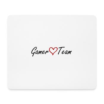 Cœur de l’équipe Gamer - Tapis de souris (format paysage) - blanc - Devant