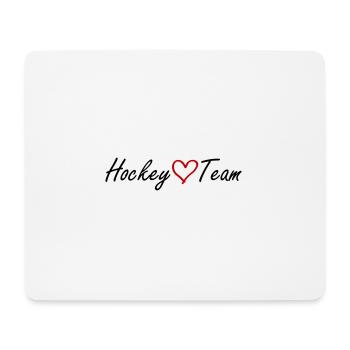 Cœur d’équipe de hockey - Tapis de souris (format paysage) - blanc - Devant