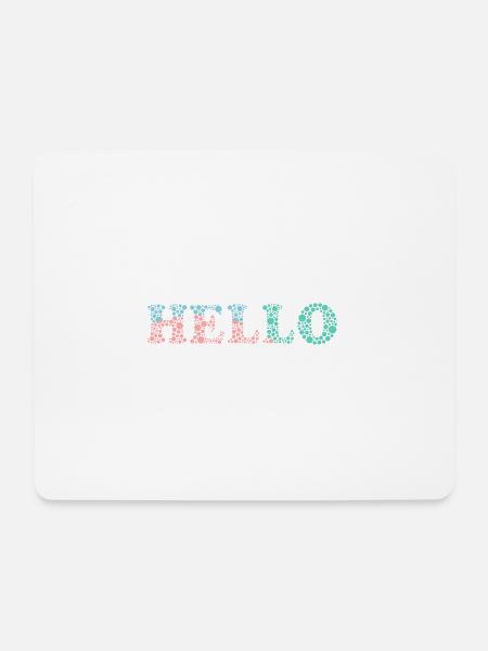 HALLO. HALLO. HALLO. KÜHL. HUMOR - Mousepad (Querformat) - Weiß
