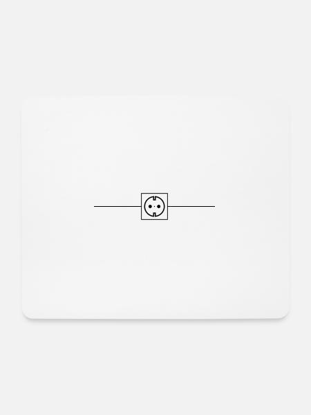 Steckdose Strom Icon Elektriker - Mousepad (Querformat) - Weiß