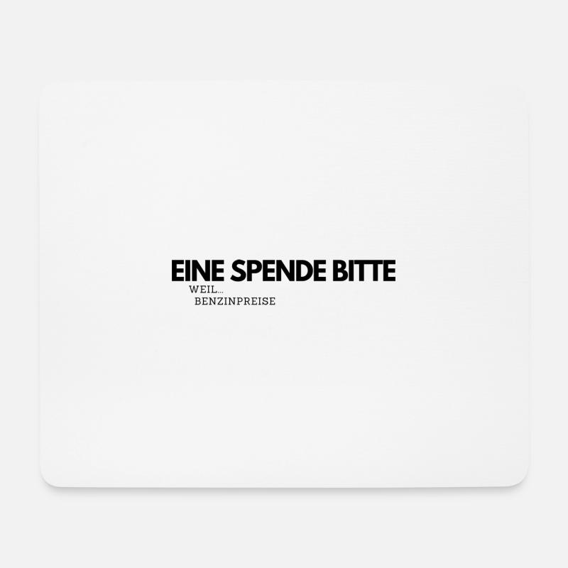 Eine Spende bitte - Mousepad (Querformat) - Weiß