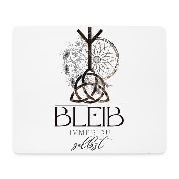 HIPPIE Mandala with CELTIC KNOT Triquetta - Mouse Pad (horizontal) - white - Front