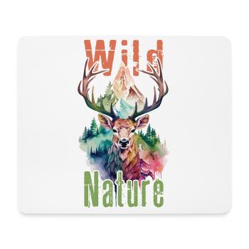 Hirsch Geweih Tier Wald Wildnis Berge Wild Nature - Mousepad (Querformat) - Weiß - Vorne