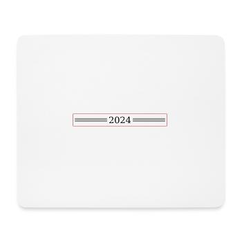 Année 2024 - Tapis de souris (format paysage) - blanc - Devant