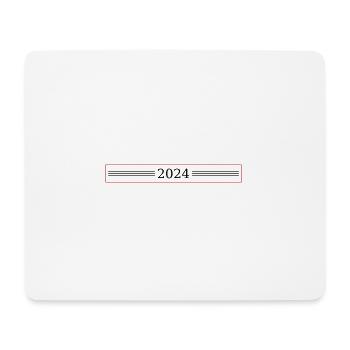 2024 Jahr - Mousepad (Querformat) - Weiß - Vorne