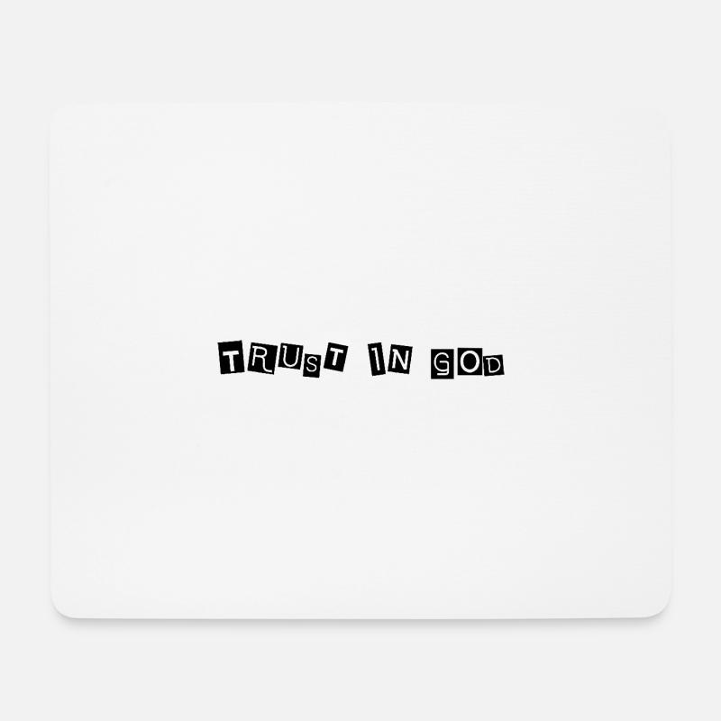 Trust in God - Mousepad (Querformat) - Weiß