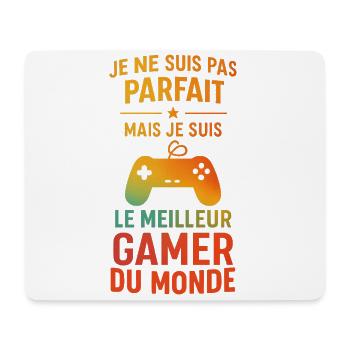 Le meilleur gamer du monde Geek Gamer Gaming - Tapis de souris (format paysage) - blanc - Devant