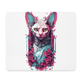 Gloomy Gothic Sphynx Cat Pastel Goth Design - Mouse Pad (horizontal) - white - Front