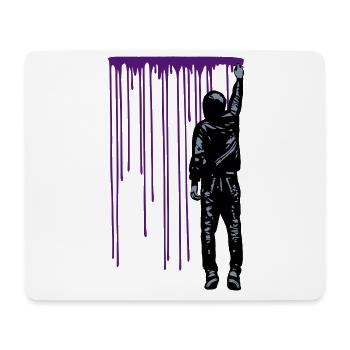 STREET ART - SPRAY BOY - Mousepad (Querformat) - Weiß - Vorne