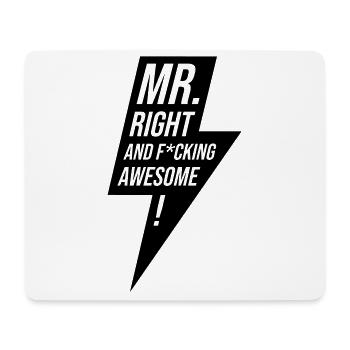 Mr Right - Mouse Pad (horizontal) - white - Front
