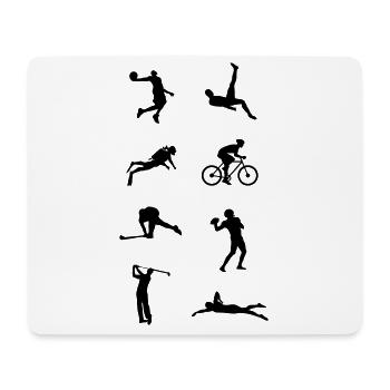 Sportarten Geschenk - Mousepad (Querformat) - Weiß - Vorne