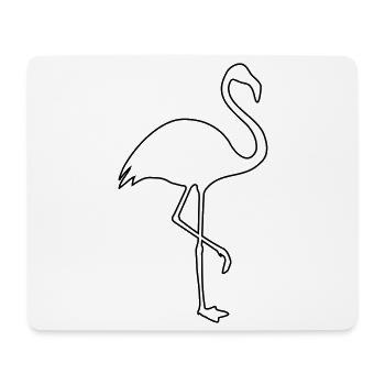 Flamingo Silhouette Sommer Sonne Strand - Mousepad (Querformat) - Weiß - Vorne