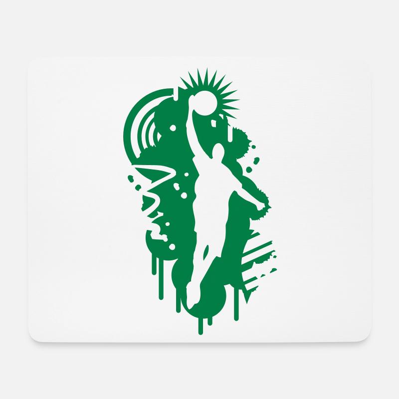 Basketball graffitis - Tapis de souris (format paysage) - blanc