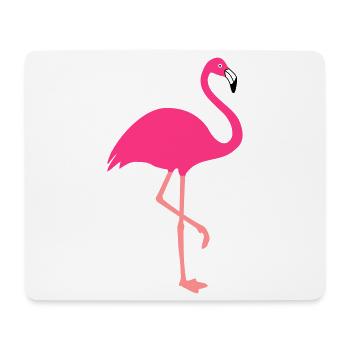 Flamingo - design animal - Tapis de souris (format paysage) - blanc - Devant