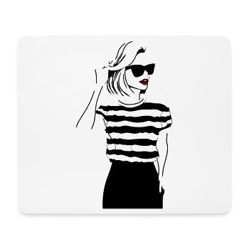 Kiss of the Night Lip Accent - Mouse Pad (horizontal) - white - Front