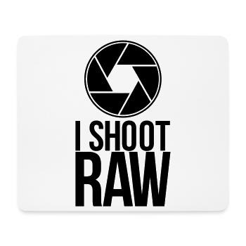 shoot raw - Mouse Pad (horizontal) - white - Front