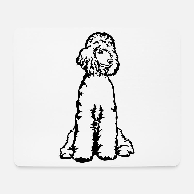 Poodle - Mouse Pad (horizontal) - white