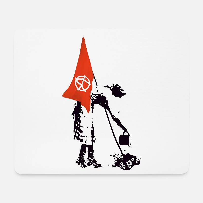Flag Flag Anarchy - Punk Rebellion - Mouse Pad (horizontal) - white