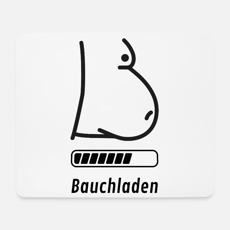Bauchladen - Mousepad (Querformat) - Weiß