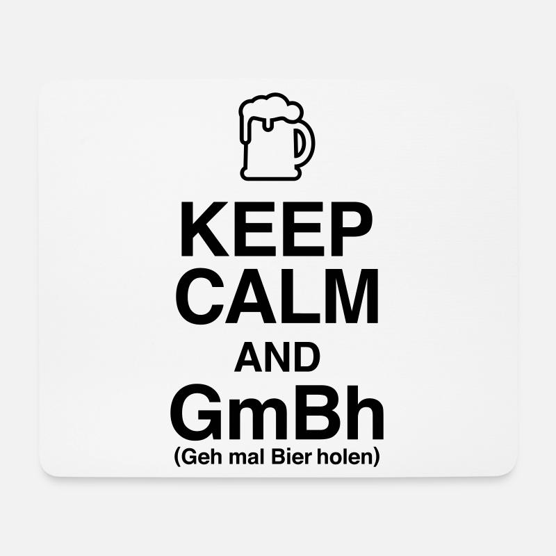 Keep Calm und geh mal Bier holen - Mousepad (Querformat) - Weiß