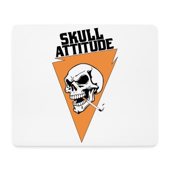 Rebell Totenschädel mit Dreieck Zigarette - Mousepad (Querformat) - Weiß - Vorne