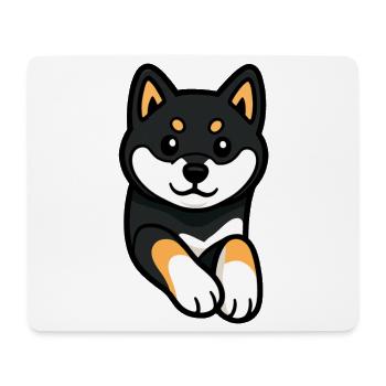 Cute and Funny Shiba Inu Dog - Mouse Pad (horizontal) - white - Front