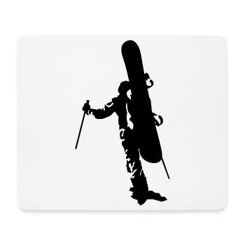 Freerider Snowboarder - Tapis de souris (format paysage) - blanc - Devant