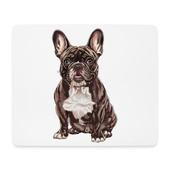 Bouledogue français Illustration : Élégant - Tapis de souris (format paysage) - blanc - Devant