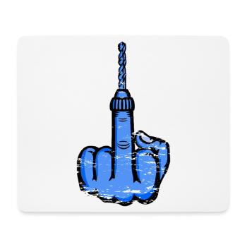 Va te faire foutre – le majeur de Blue - Tapis de souris (format paysage) - blanc - Devant