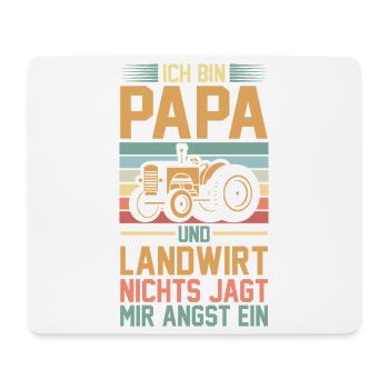 Ich Bin Papa Und Landwirt Nichts Jagt Mir Angst Ei - Mousepad (Querformat) - Weiß - Vorne