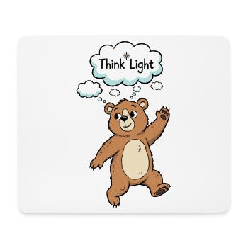 Think Light Bear Cartoon Motif - Mouse Pad (horizontal) - white - Front