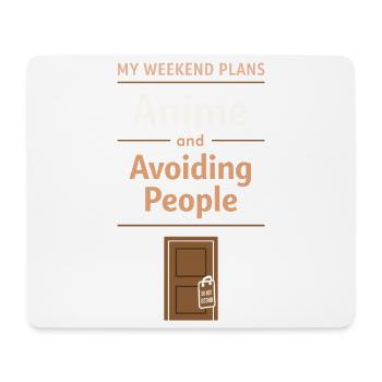 Anime-hausmensch Cuddly Weeb - Mouse Pad (horizontal) - white - Front