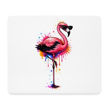 Art de rue stylé sur le graffiti flamant rose - Tapis de souris (format paysage) - blanc - Devant