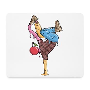 Breakdance Eiscreme Tanz Breakdancer Breakdancing - Mouse Pad (horizontal) - white - Front