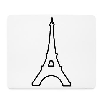 Eiffel Tower Paris minimalist landmark - Mouse Pad (horizontal) - white - Front