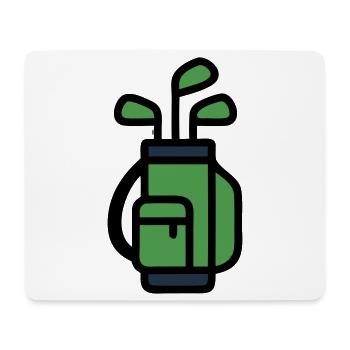 Golftasche Golfbag Golfspieler Golfclub Turnier - Mousepad (Querformat) - Weiß - Vorne