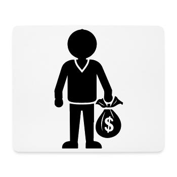 Money Cash Hustle - Mouse Pad (horizontal) - white - Front