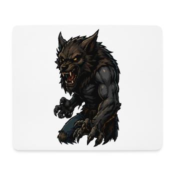 Dark Werewolf Warrior - Mouse Pad (horizontal) - white - Front