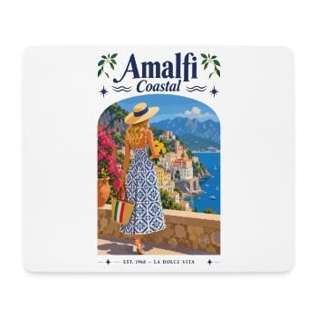 Amalfi Küstenblick Kleid-Print - Mousepad (Querformat) - Weiß - Vorne