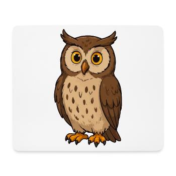 Cute Owl Illustration - Mouse Pad (horizontal) - white - Front