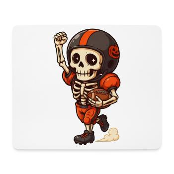 Lustiges Skelett spielt Football-Halloween-Spieler - Mousepad (Querformat) - Weiß - Vorne
