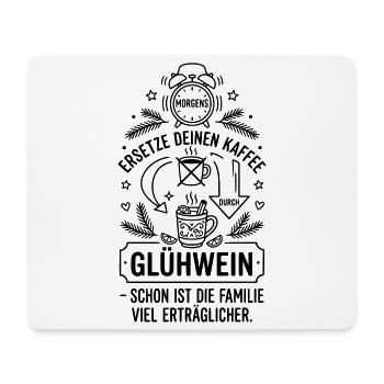 Glühwein Kaffee Ersatz Weihnachten - Mousepad (Querformat) - Weiß - Vorne