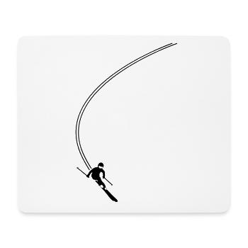 Skifahrer - Mousepad (Querformat) - Weiß - Vorne