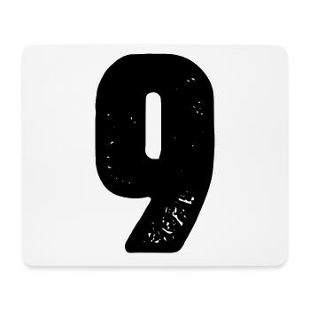9 number jersey - Mouse Pad (horizontal) - white - Front