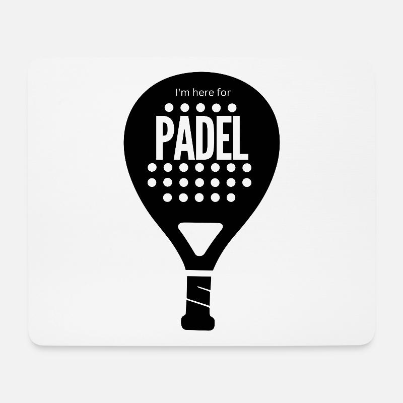 Padel Focus Dark Motif - Mouse Pad (horizontal) - white