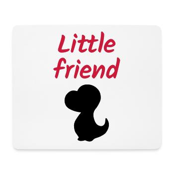 Petit ami (bébé dinosaure) - Tapis de souris (format paysage) - blanc - Devant